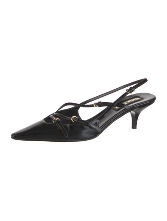 Miu Miu Patent Leather Slingback Pumps