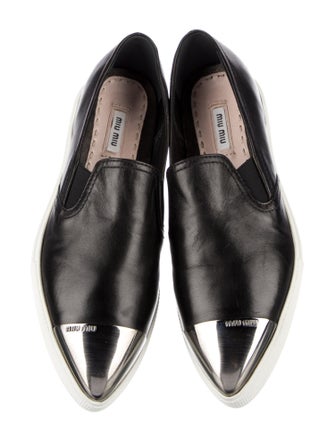 Miu Miu Leather Loafer Sneakers
