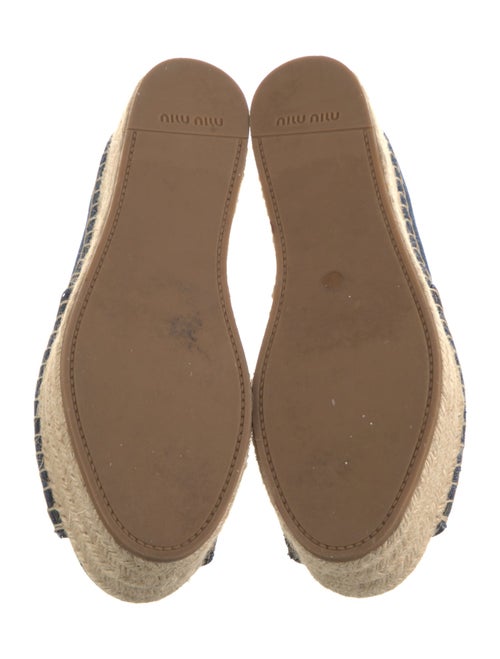 Miu Miu Denim Colorblock Pattern Espadrilles