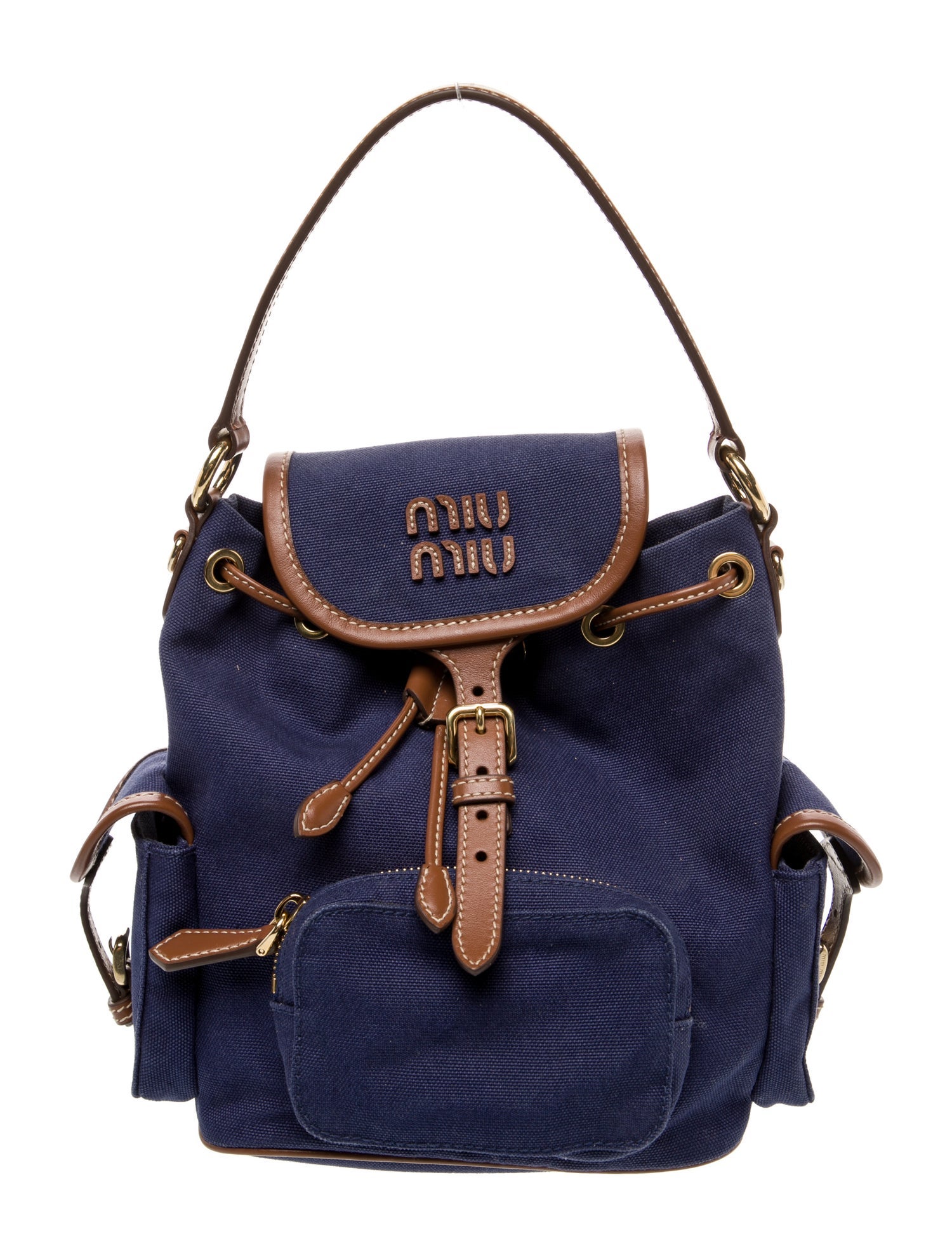 Miu Miu Canvas Logo Backpack Medium 2025