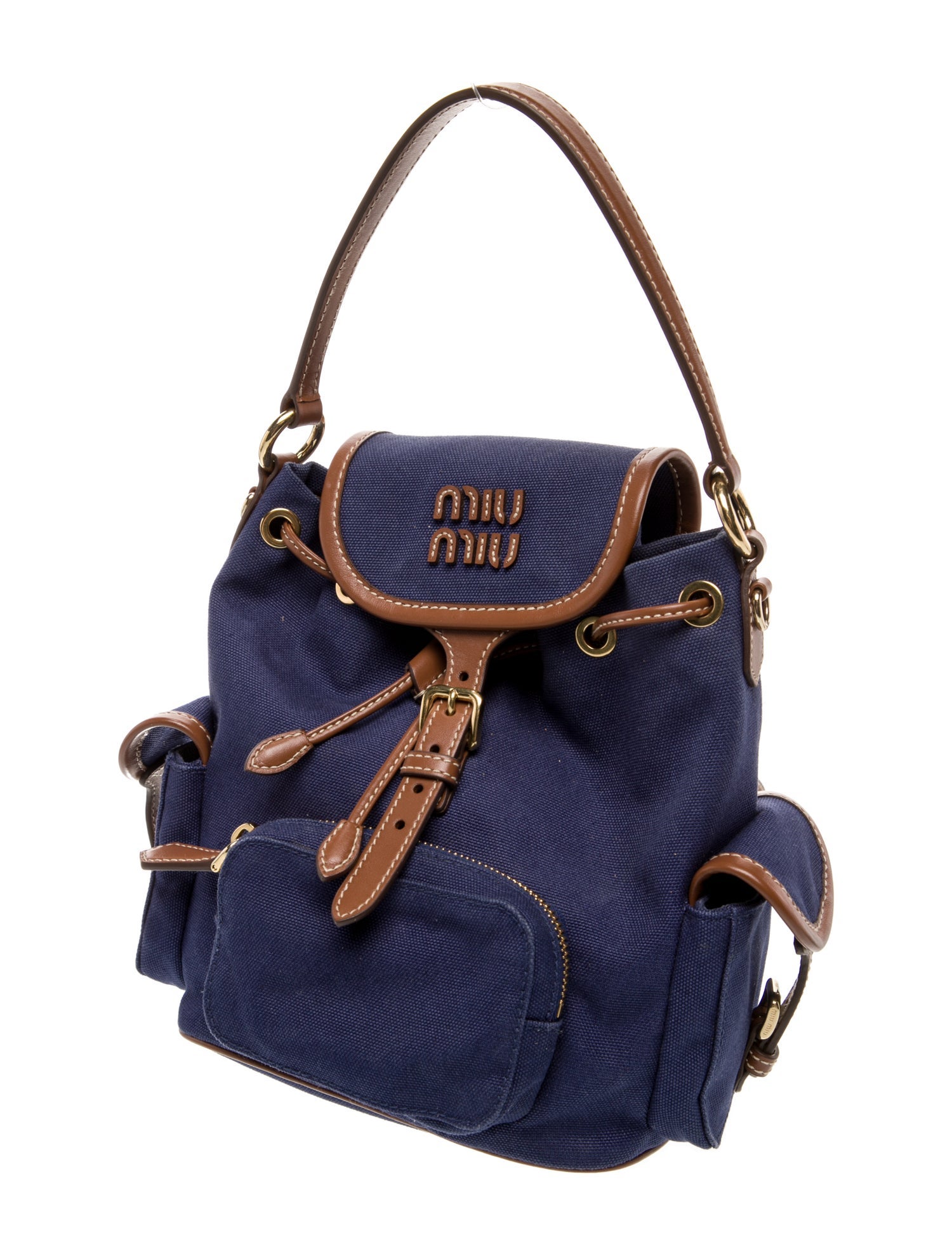 Miu Miu Canvas Logo Backpack Medium 2025