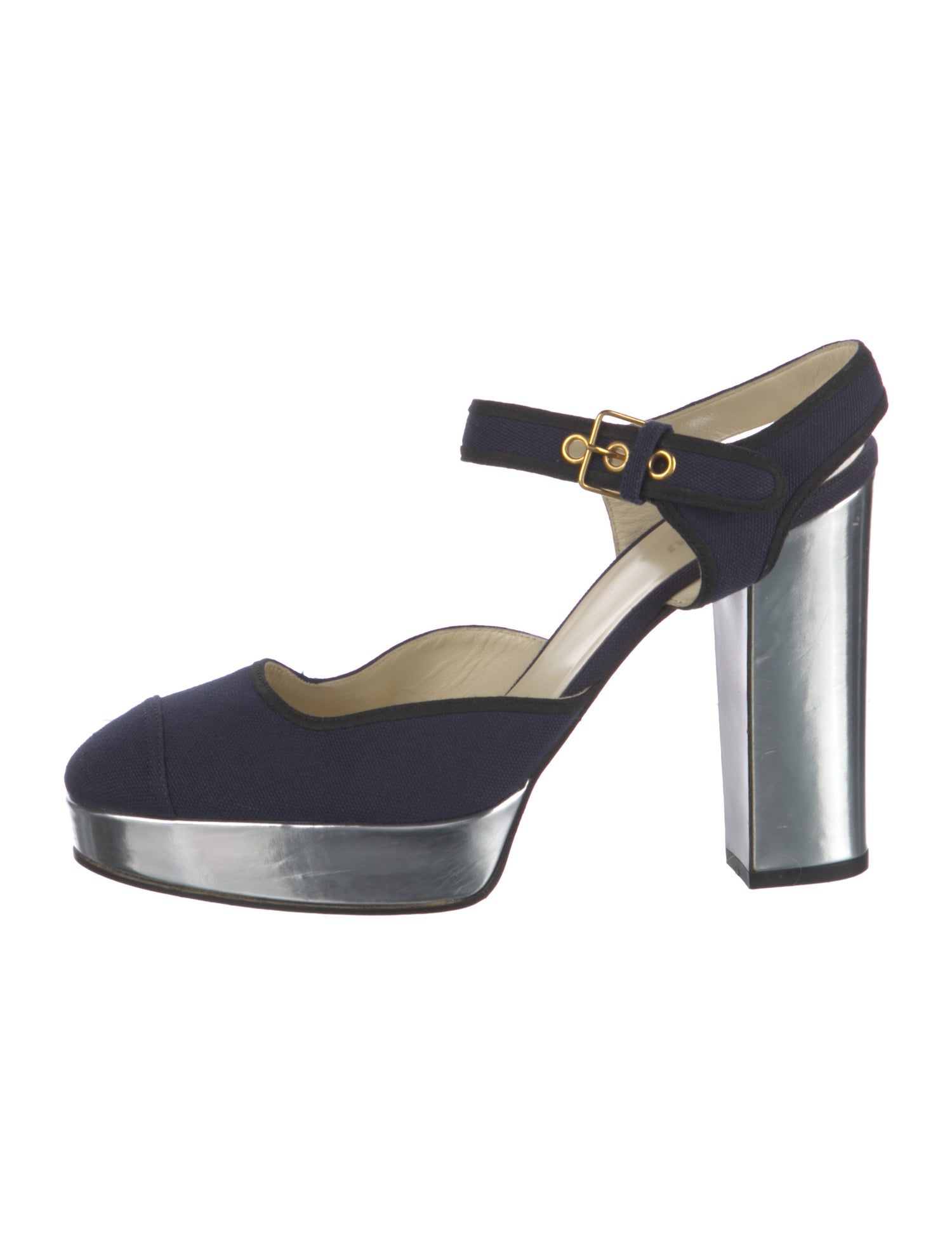 Miu Miu Canvas D'Orsay Pumps