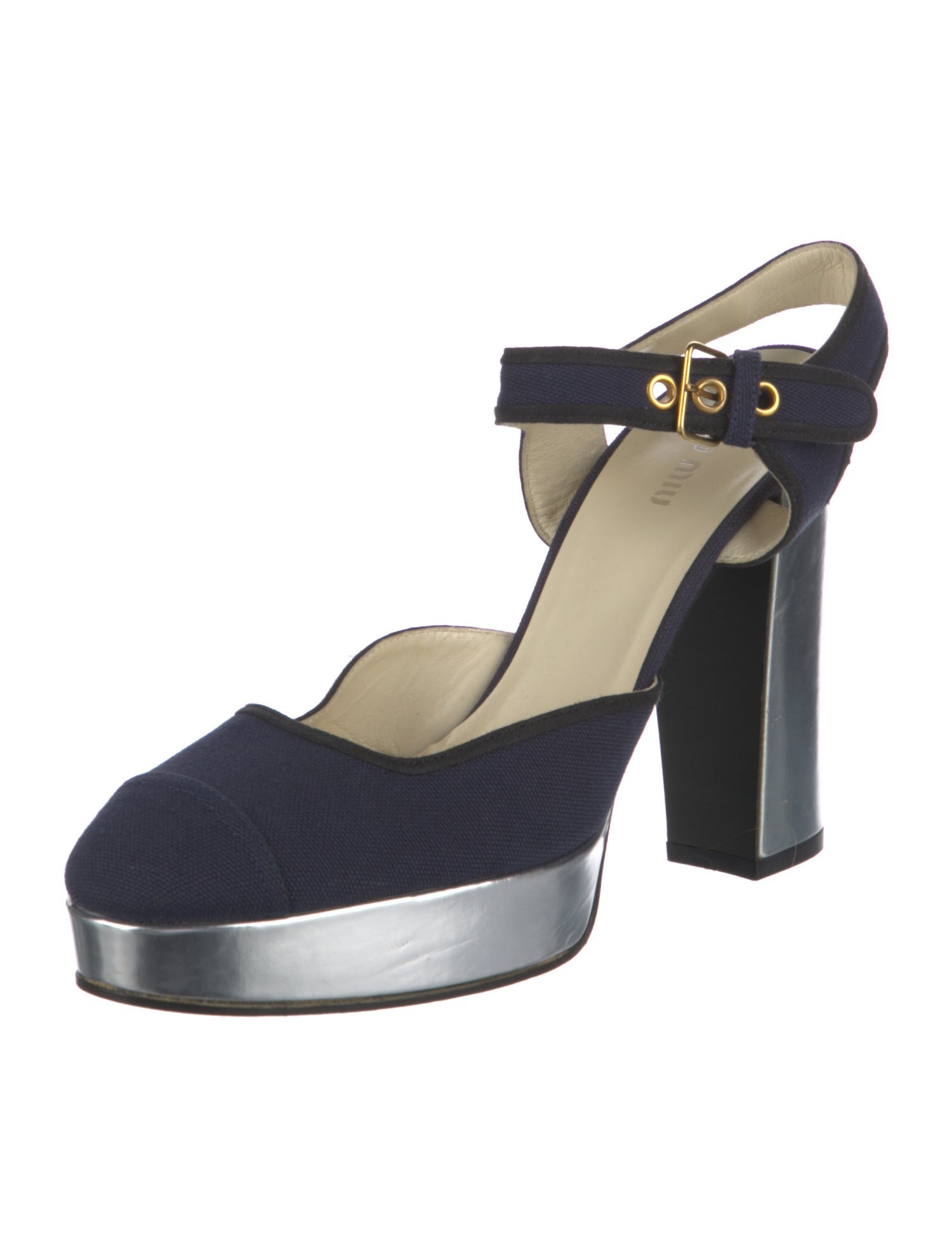 Miu Miu Canvas D'Orsay Pumps
