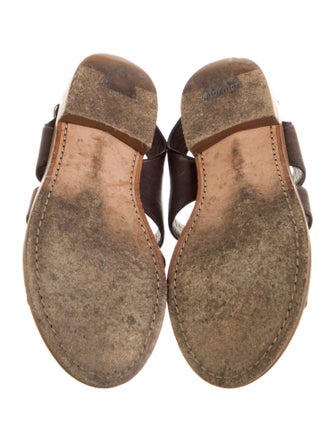 Miu Miu Leather Slingback Sandals