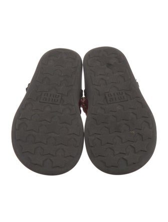 Miu Miu Leather Slingback Sandals