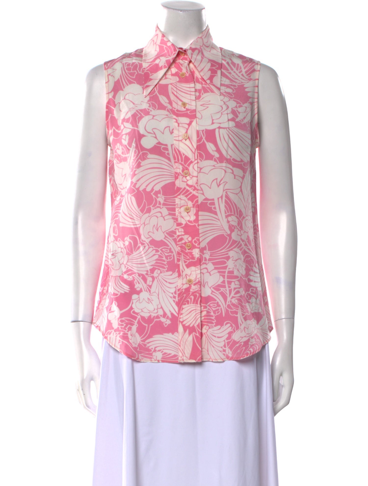 Miu Miu 2014 Silk Button-Up Top