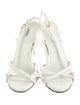 Miu Miu Patent Leather Crystal Embellishments Slingback Sandals