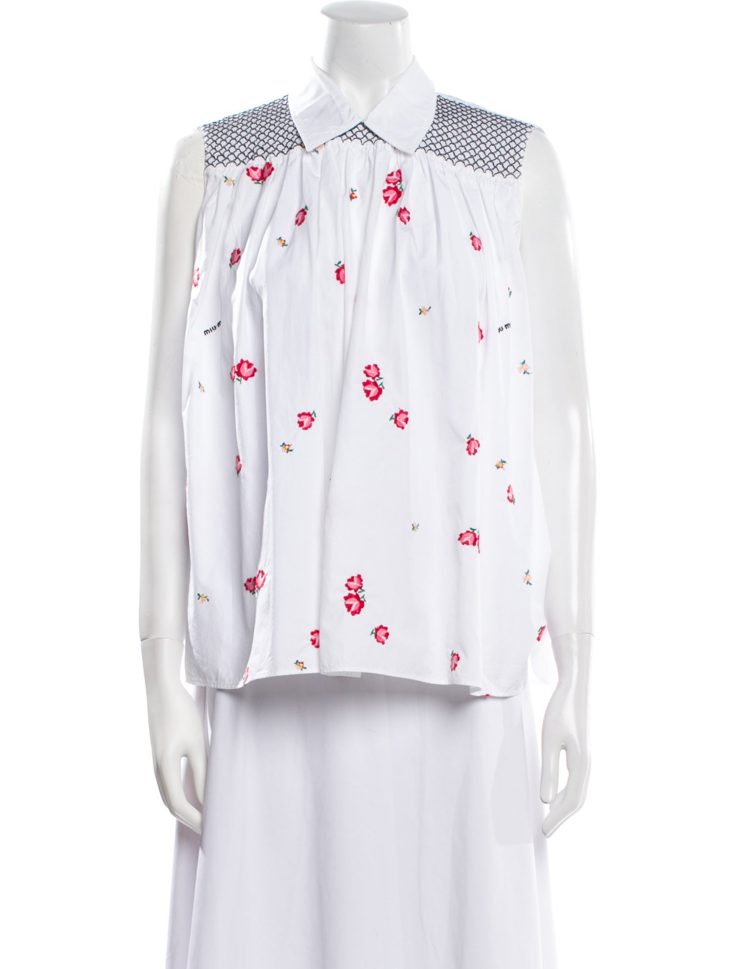 Miu Miu 2019 Printed Button-Up Top