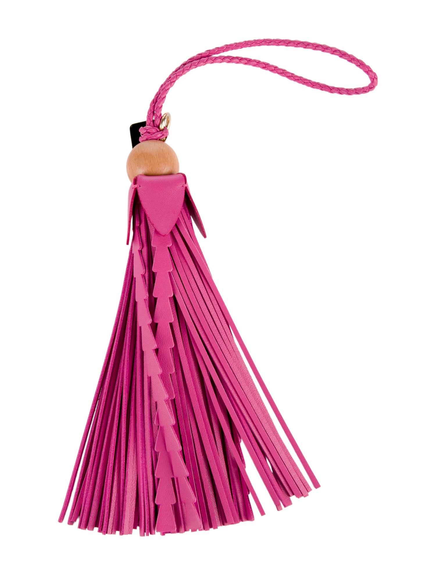 Miu Miu Leather Tassel Keychain w/Tags