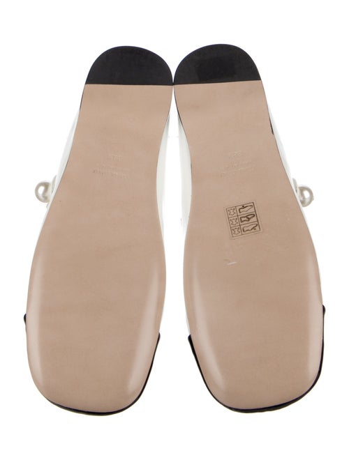 Miu Miu Patent Leather Chain-Link Accents Mary Jane Flats