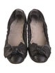 Miu Miu Leather Bow Accents Ballet Flats