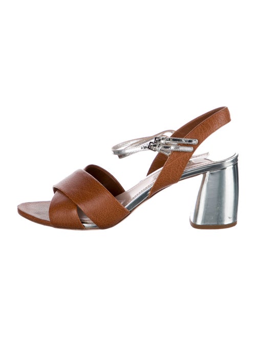 Miu Miu Leather Slingback Sandals