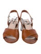 Miu Miu Leather Slingback Sandals