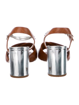 Miu Miu Leather Slingback Sandals
