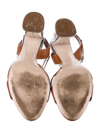 Miu Miu Leather Slingback Sandals