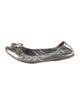 Miu Miu Leather Crystal Embellishments Ballet Flats