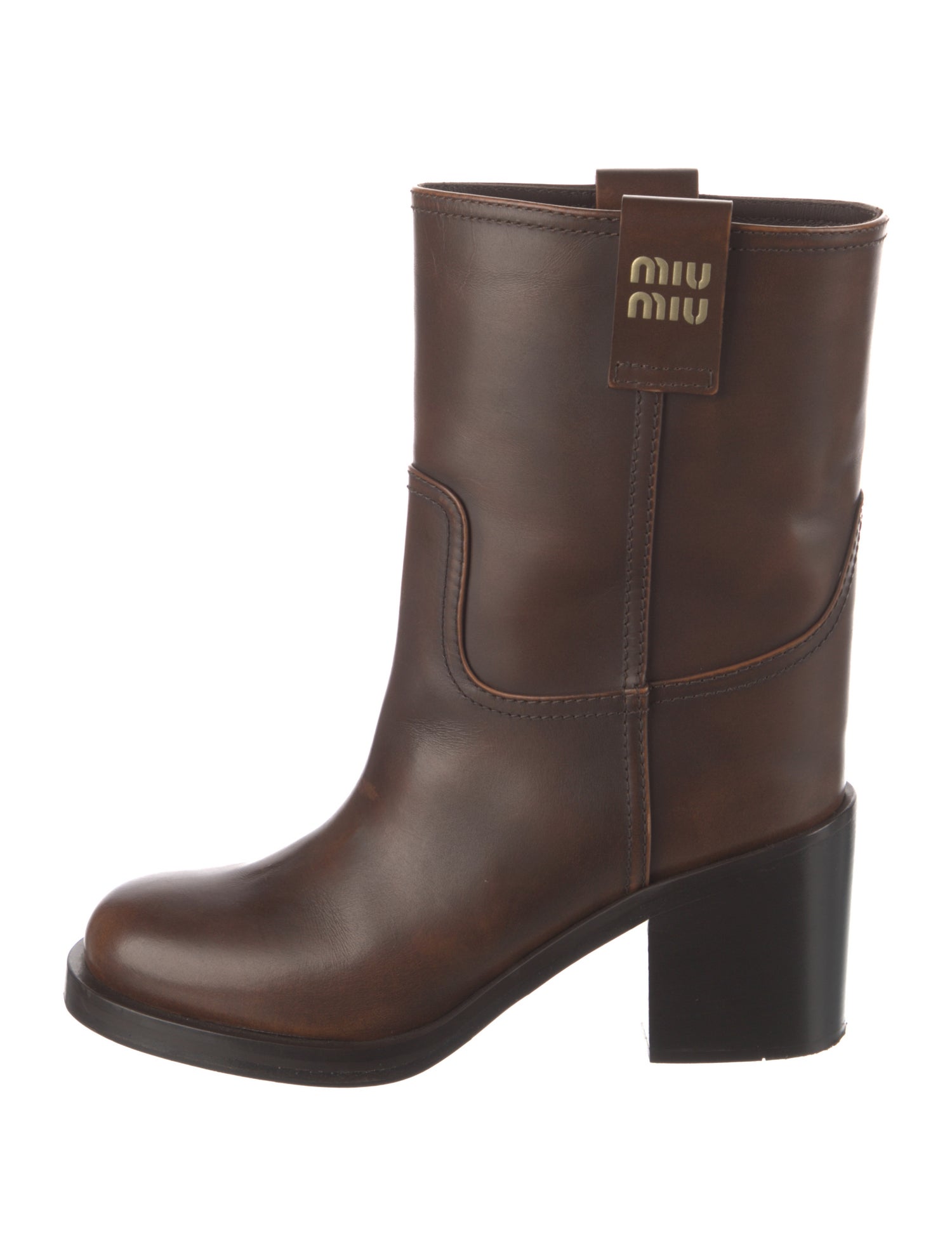 Miu Miu Leather Rain Boots