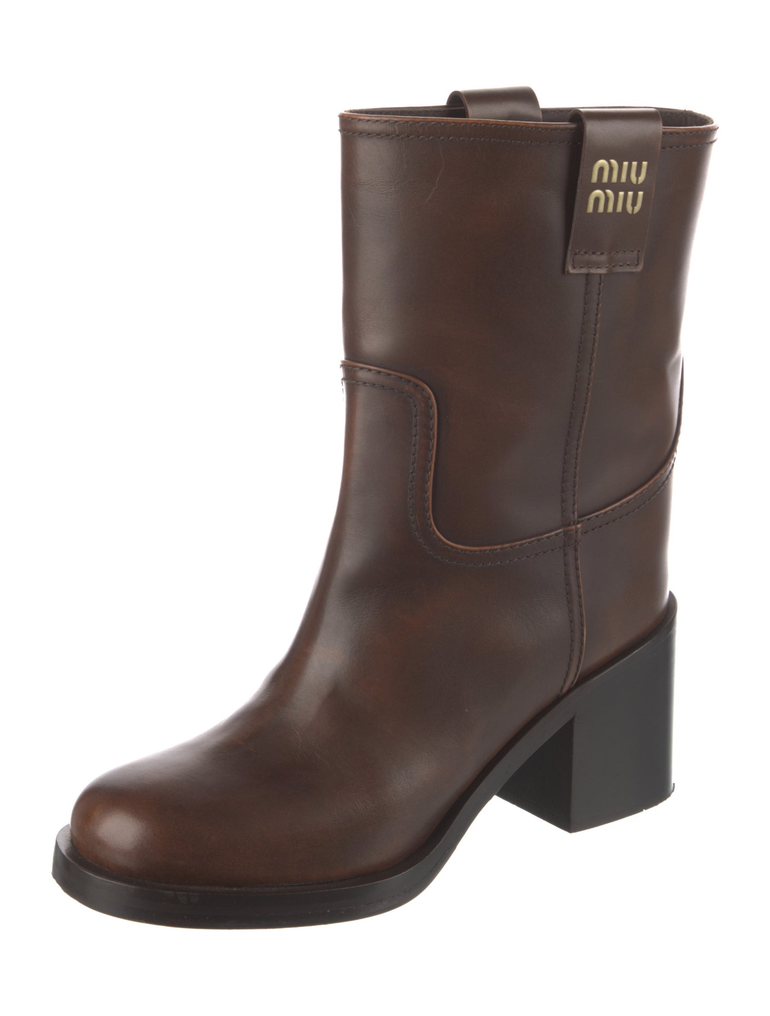 Miu Miu Leather Rain Boots