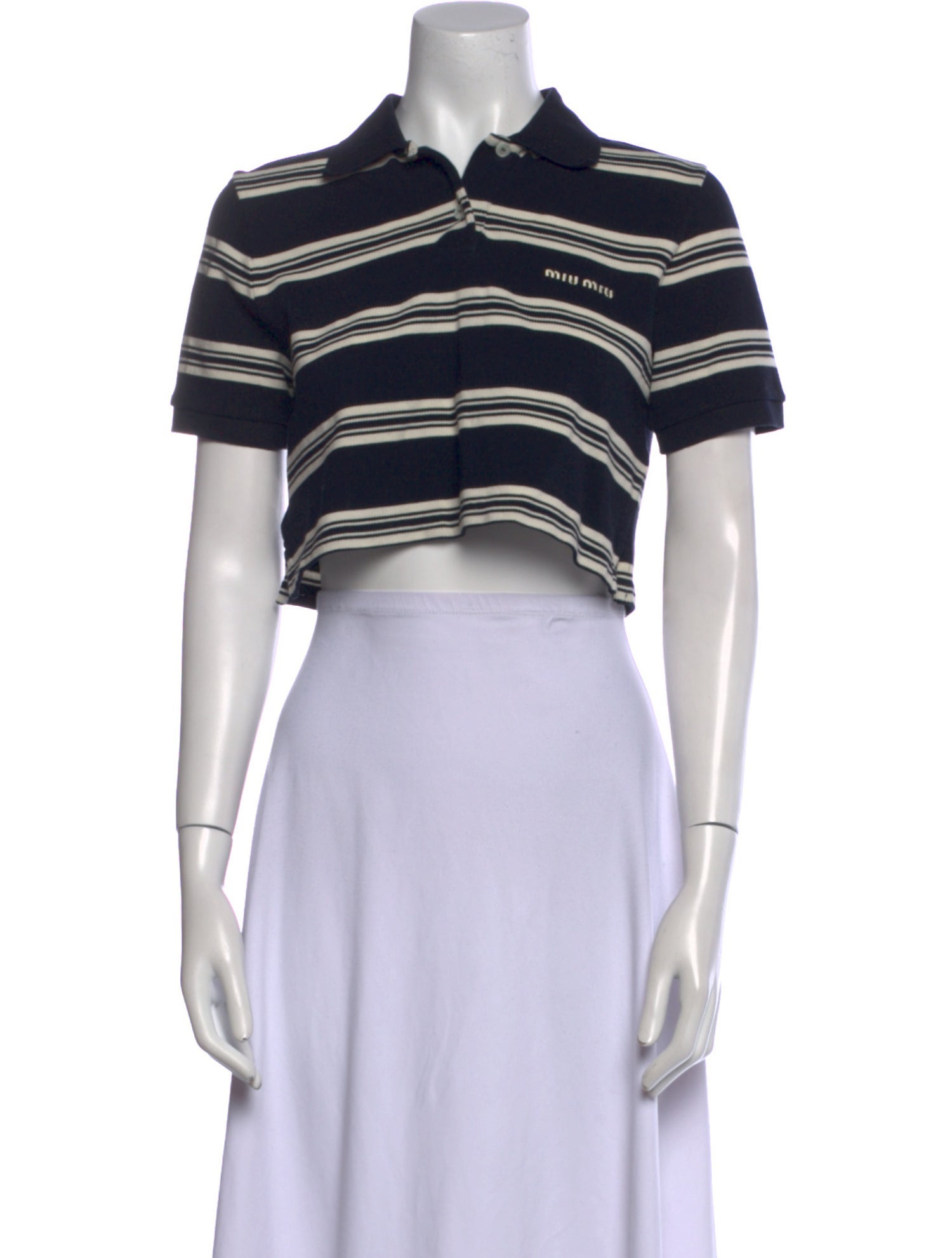 Miu Miu 2024 Striped Crop Top