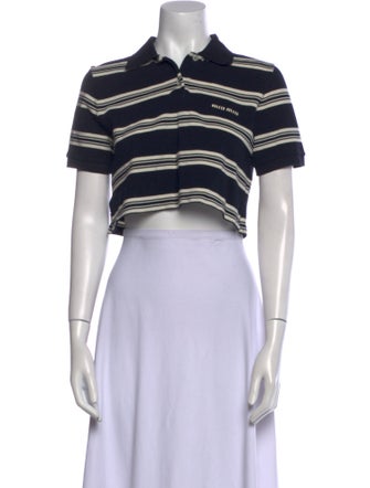 Miu Miu 2024 Striped Crop Top