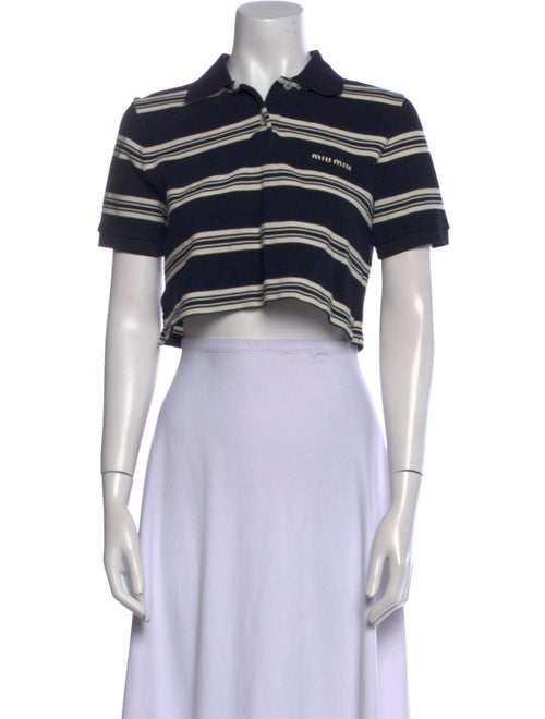 Miu Miu 2024 Striped Crop Top
