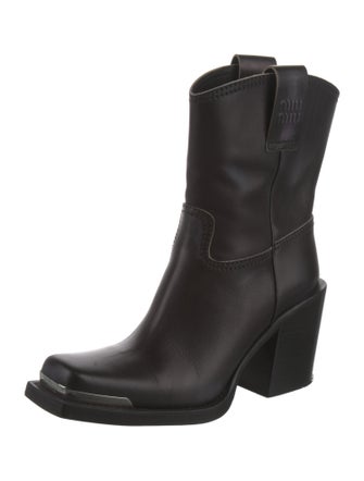 Miu Miu Leather Western Boots