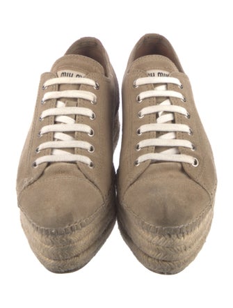 Miu Miu Suede Espadrille Sneakers