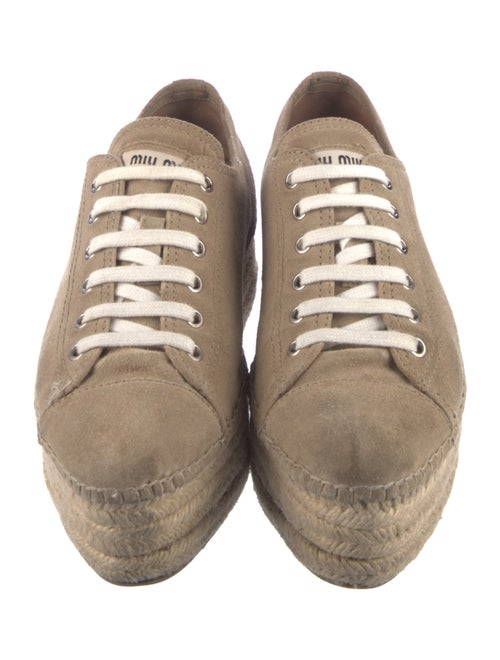 Miu Miu Suede Espadrille Sneakers