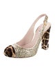 Miu Miu Glitter Printed Slingback Pumps