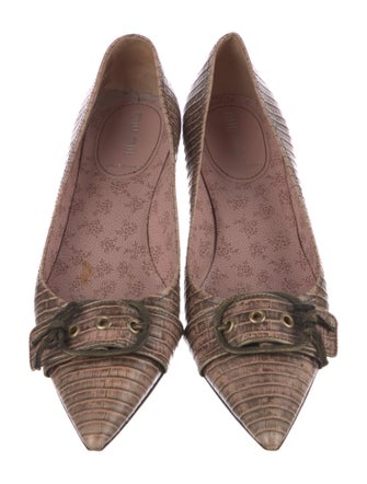 Miu Miu Leather Animal Print Pumps