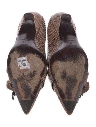 Miu Miu Leather Animal Print Pumps