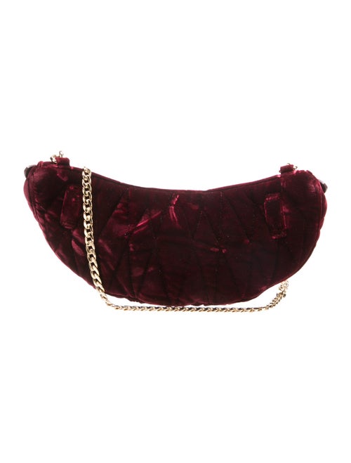 Miu Miu Velvet Matelassé Belt Bag w/ Chain