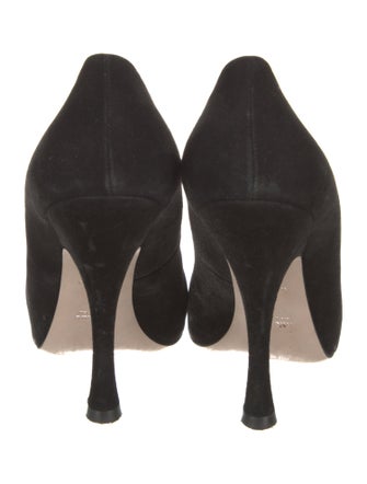 Miu Miu Suede Crystal Embellishments Pumps