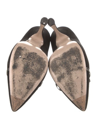 Miu Miu Suede Crystal Embellishments Pumps