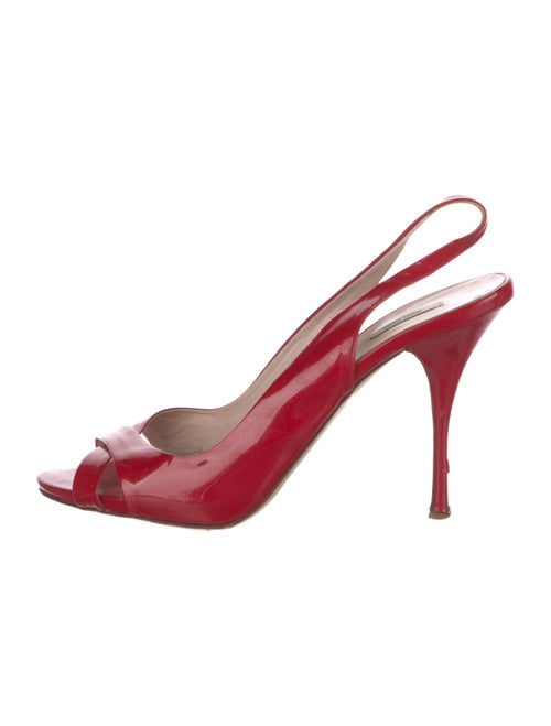 Miu Miu Patent Leather Slingback Pumps