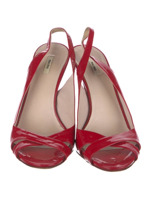 Miu Miu Patent Leather Slingback Pumps