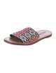 Miu Miu Printed Crystal Embellishments Slides
