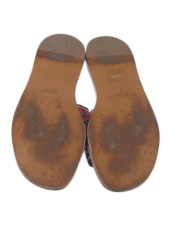 Miu Miu Printed Crystal Embellishments Slides