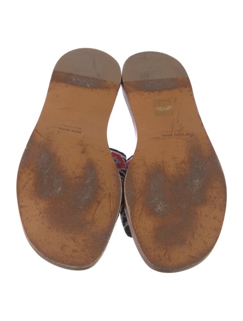 Miu Miu Printed Crystal Embellishments Slides