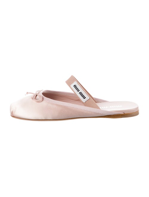 Miu Miu Satin Bow Accents Slippers
