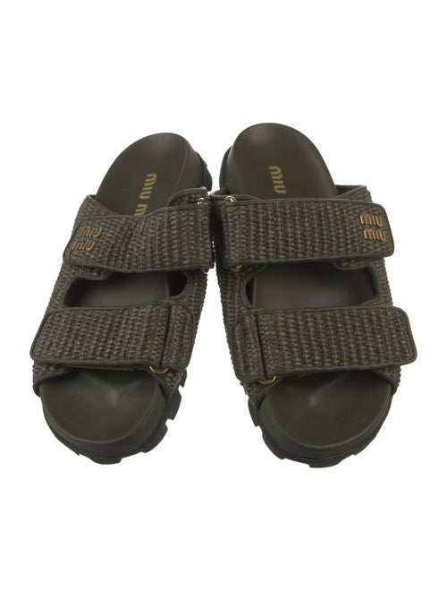 Miu Miu Raffia Slides