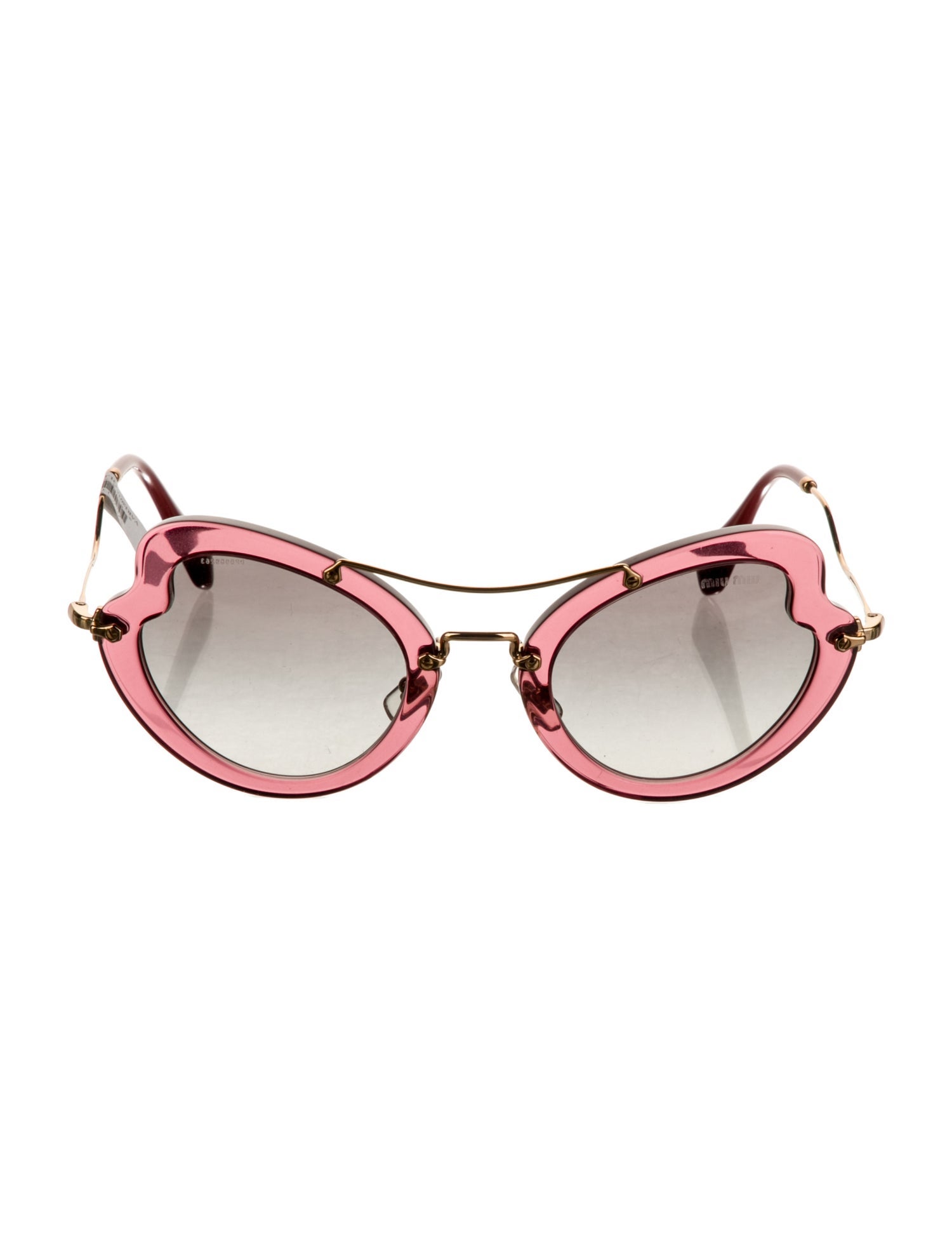 Miu Miu Round Gradient Sunglasses