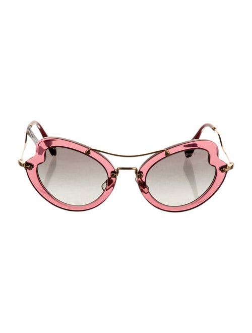 Miu Miu Round Gradient Sunglasses