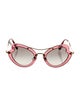 Miu Miu Round Gradient Sunglasses