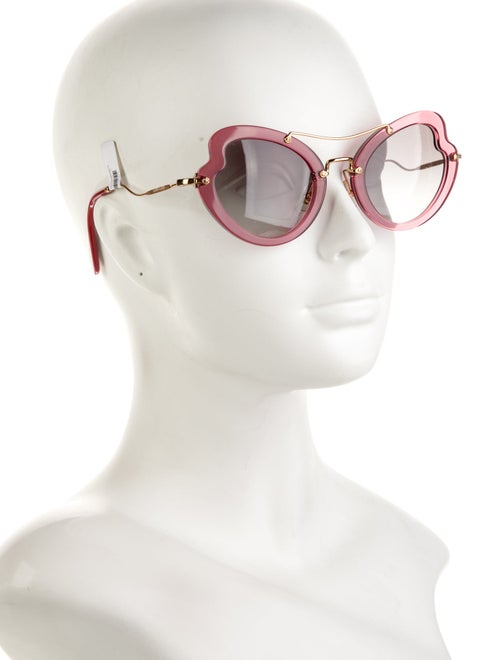 Miu Miu Round Gradient Sunglasses