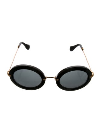 Miu Miu Round Mirrored Sunglasses