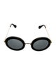 Miu Miu Round Mirrored Sunglasses