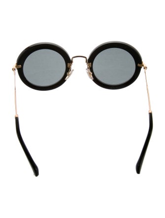 Miu Miu Round Mirrored Sunglasses