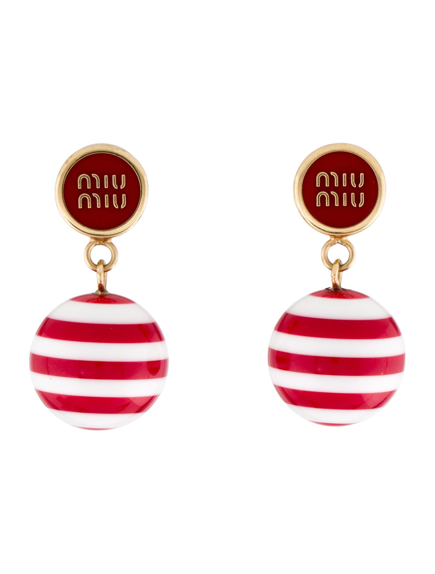 Miu Miu Resin Drop Earrings