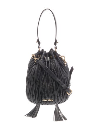 Miu Miu Leather Bucket Bag